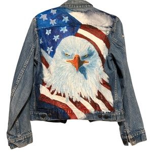 Vintage Levi’s Hand Painted Denim Jacket Size L
